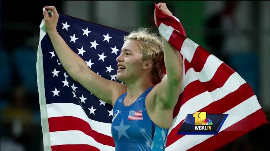 An Olympic gold medalist is at home in Maryland with a special message for her fans. Helen Maroulis is the first American woman ever to win gold in wrestling. It's long been considered a man's sport.