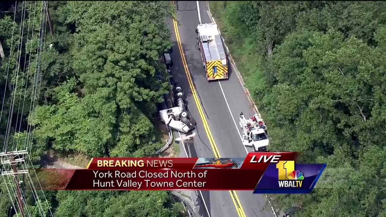 Portion of York Road closed in Hunt Valley