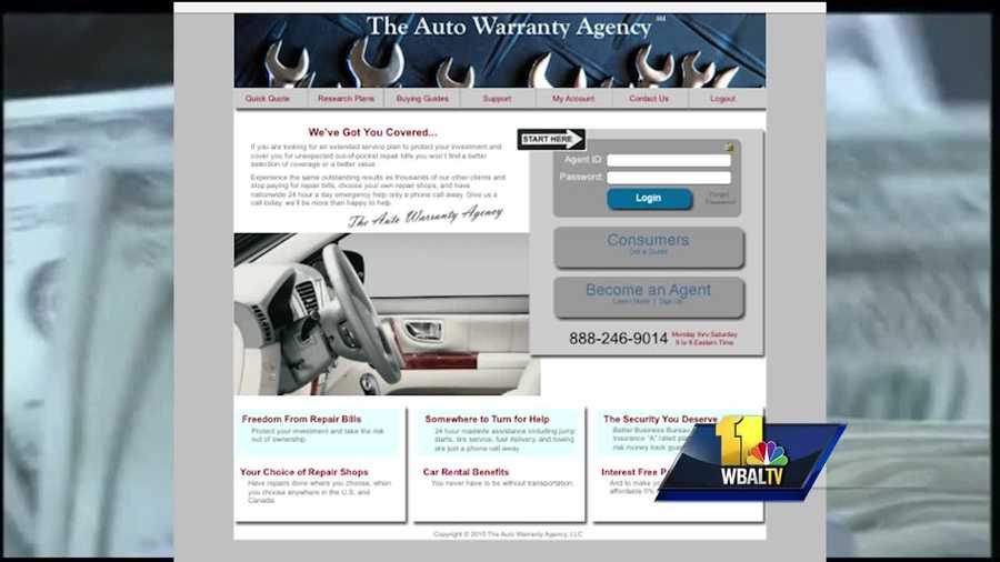The Better Business Bureau of Greater Maryland is warning consumers about a Maryland-based auto warranty company that they said is doing bad business with customers' money. The BBB has given the Auto Warranty Agency an F rating and officials said they're dealing with a lot of frustrated customers.