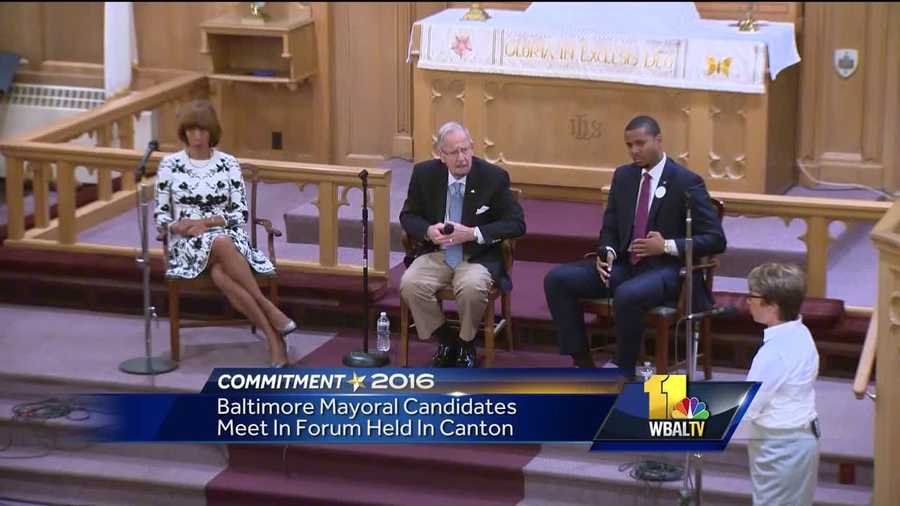 Voters will have the chance to pick Baltimore's next mayor on Nov. 8. This year, there are three candidates in the general election vying to replace outgoing Mayor Stephanie Rawlings-Blake. Those candidates met on Tuesday for a forum in Canton.