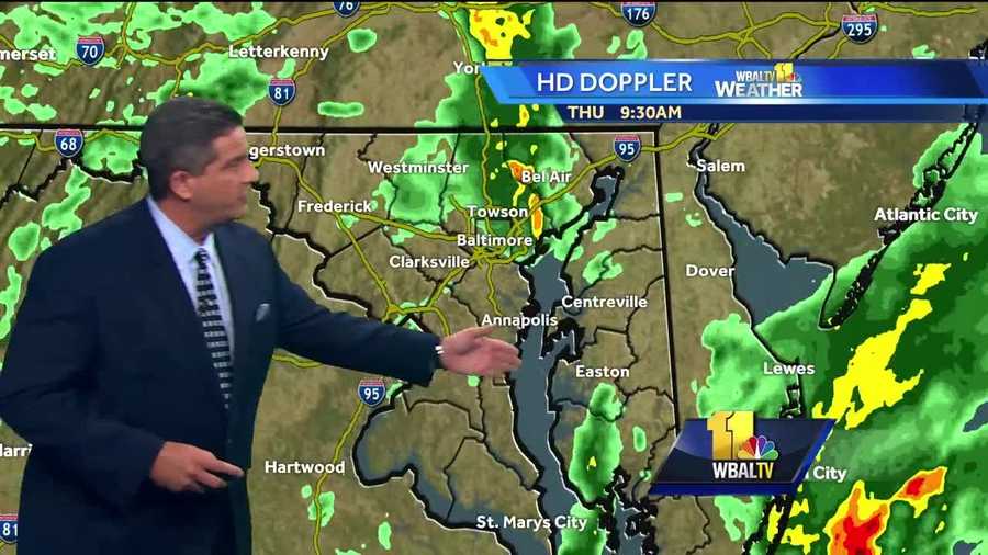 More rain is likely and flooding is still possible for much of the Baltimore area on Thursday. Rain remains a possibility through at least Saturday.