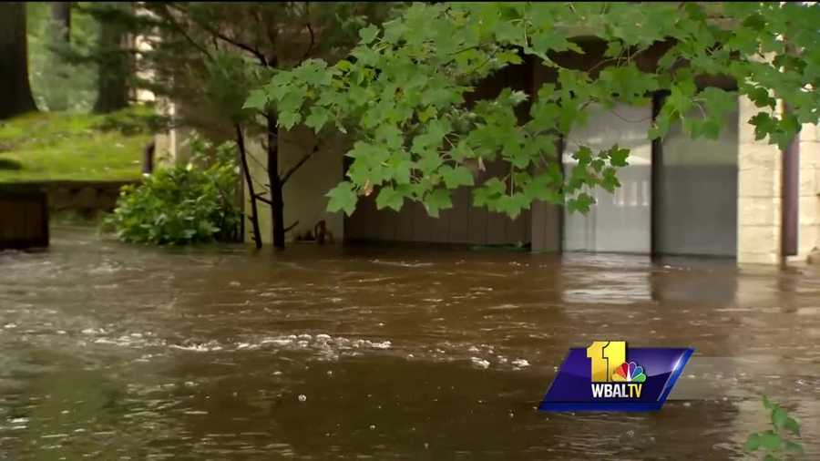 While flooding fears have receded in the Baltimore area, it's a much different story on the Eastern Shore, where heavy rain flooded roads and homes. Wicomico County officials said 17 roads were washed out or damaged by floodwaters. Flooding at the Canal Woods condominiums in Salisbury forced residents to find shelter elsewhere.