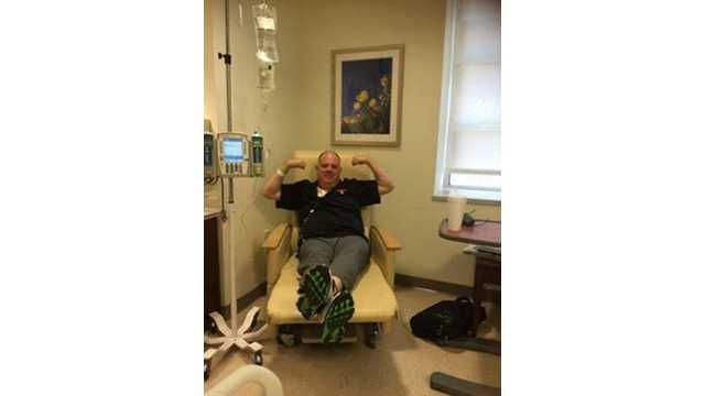 Gov. Larry Hogan received his last chemotherapy treatment Monday, more than one year after announcing his battle with cancer.