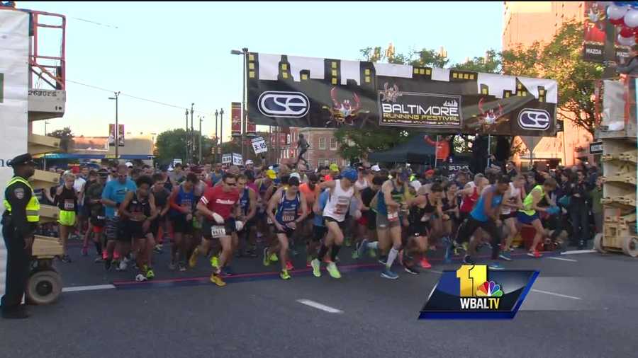 About 25,000 runners put their training to the test at the 16th annual Baltimore Running Festival.