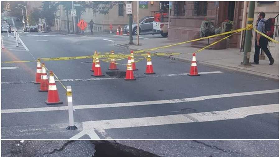 Officials are warning drivers about a sinkhole in Baltimore City.