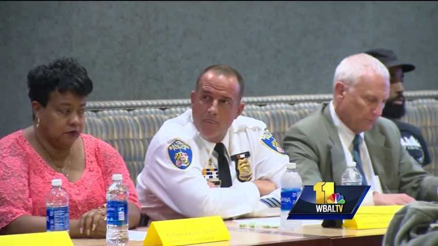 Elected officials, community leaders and police officials gathered Monday at Towson University for a panel discussion on the state of police-community relations