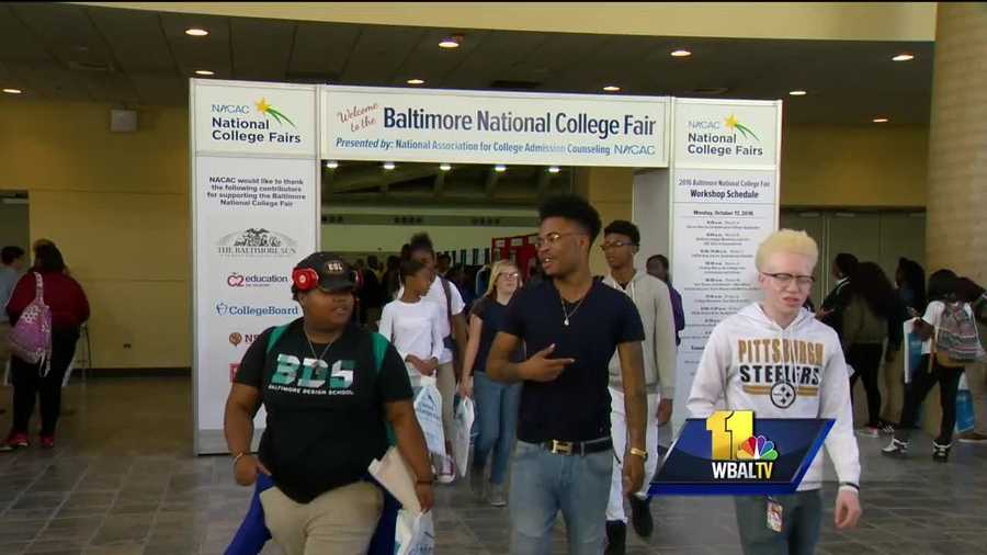 Thousands of Baltimore area high school students went shopping for college during a two-day event.