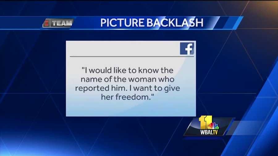 There is more controversy over the suspension of an Anne Arundel County police officer. The woman who took the photo and sent it to Anne Arundel County police claims she's receiving harassing and threatening messages.