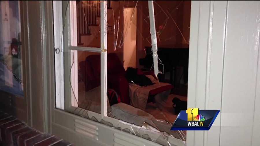 Someone is throwing objects through windows and smashing car windshields in a northeast Baltimore neighborhood. Over the past few weeks, residents of the Mayfield neighborhood have seen an increase in property damage. Some people are wondering what it will take to stop the trend. A 20-pound pumpkin came crashing through the front window of the Mobleys' home Monday evening.