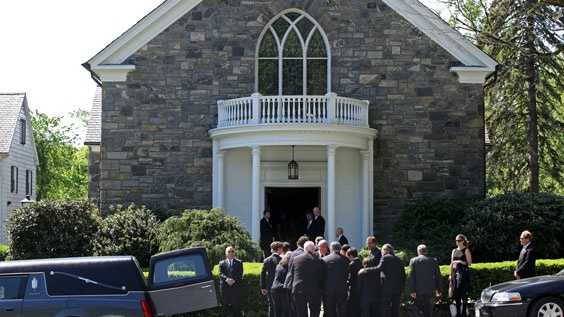Members of Mary Richardson Kennedy's family remove the casket holding her, the estranged wife of Robert F. Kennedy Jr., at St. Patrick's Church in Bedford, N.Y., Saturday, May 19, 2012.