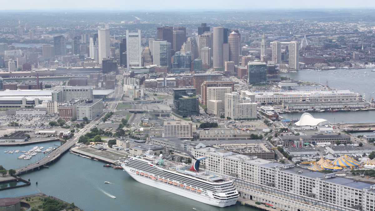Boston From Air Compare 1920s With 2013