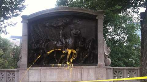 Famed statue defaced