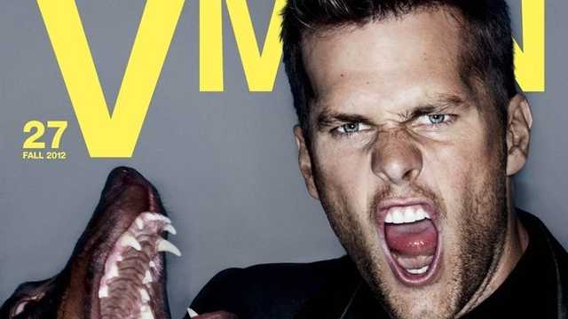 Tom Brady Poses With Dog, Throws On Collar in VMAN Magazine (Photos) 