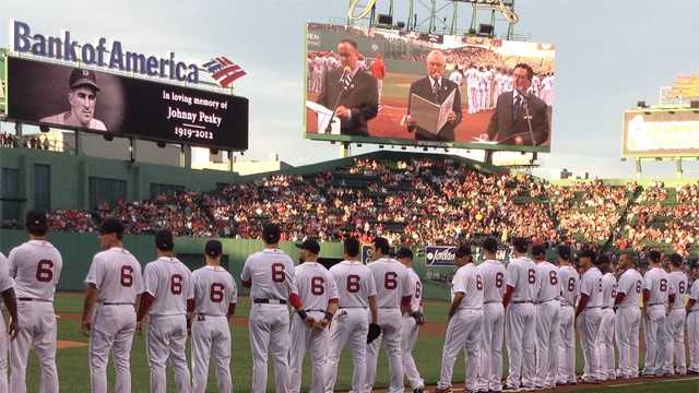 Red Sox honor Johnny Pesky in pregame ceremony, Red Sox