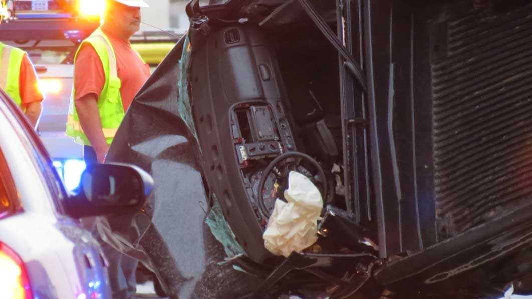 Images: 1 dead, 1 injured in crash at entrance to Tip O'Neill tunnel