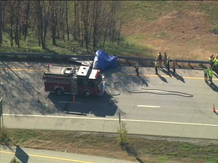 In Photos Plane crashes on New Hampshire highway