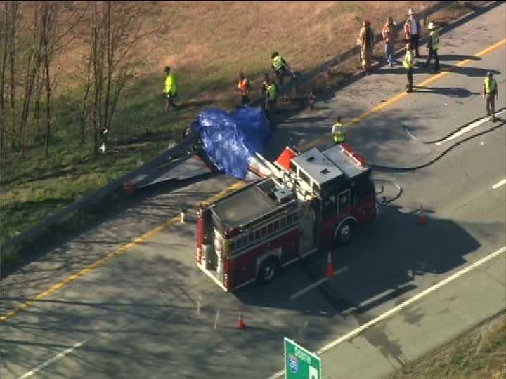 In Photos Plane crashes on New Hampshire highway