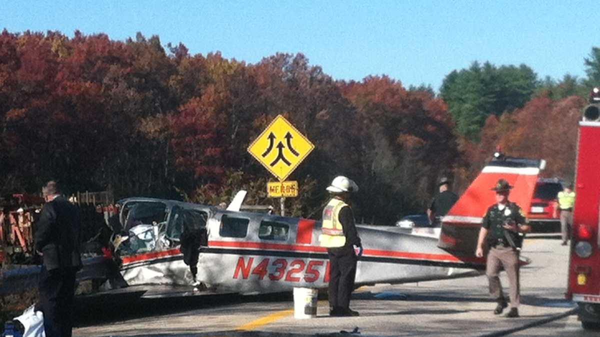 In Photos Plane crashes on New Hampshire highway