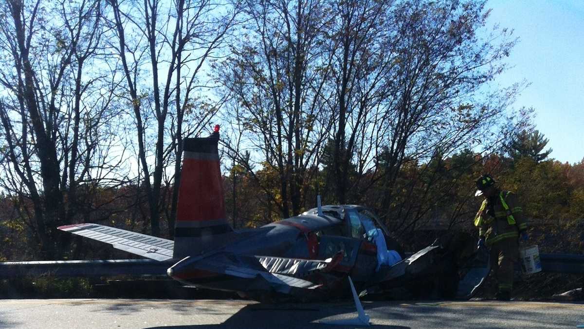 In Photos Plane crashes on New Hampshire highway