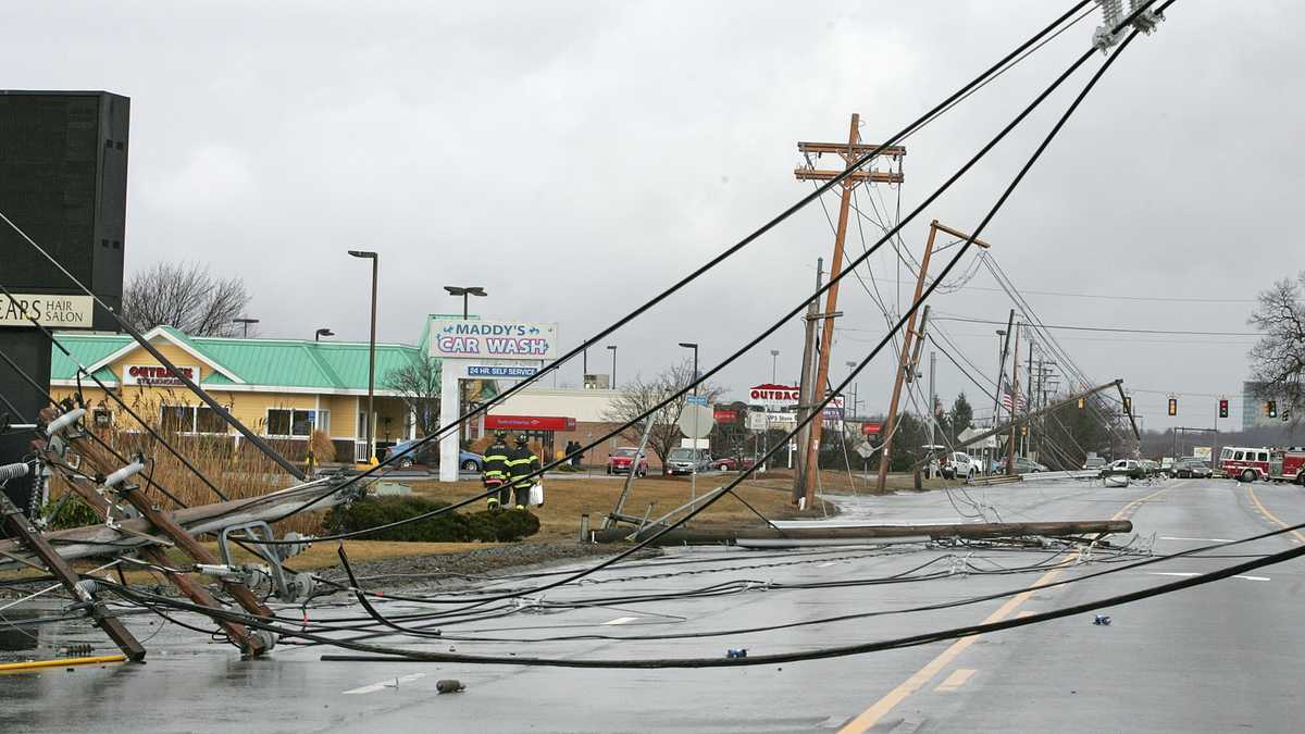 Images: Fierce winds bring down trees, power lines