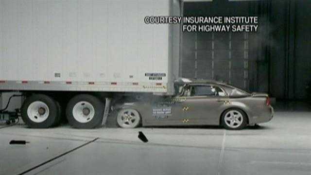 A new report is raising concerns about crashes with tractor trailers.  The Insurance Institute for Highway Safety found that where cars collide with semitrailers can make a significant difference.