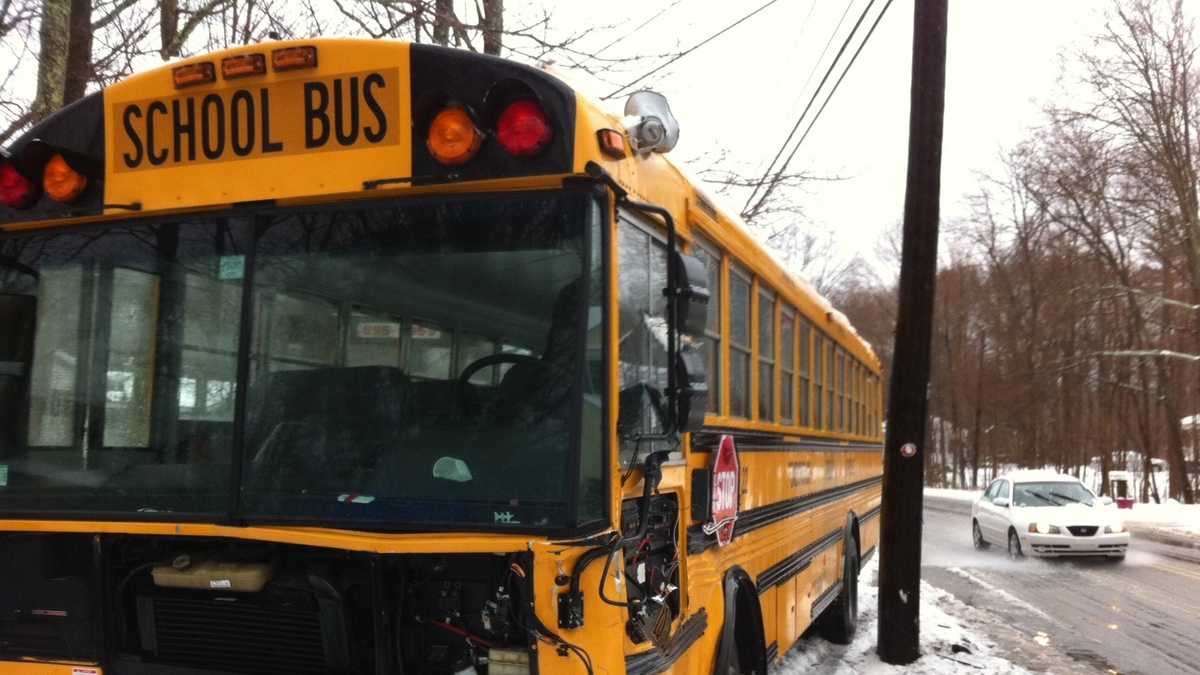 School bus collides with van near middle school