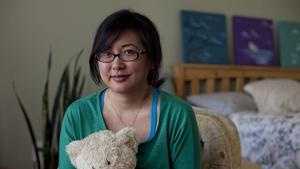 Cambridge teacher Jenny Chung was struck by shrapnel at the finish line.