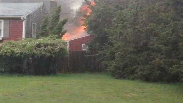 A fire broke out on Old Colony Road in Marshfield