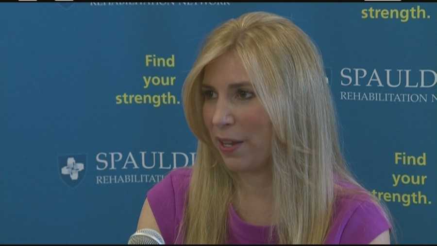 Heather Abbott of Newport, Rhode Island said in a news conference Friday she plans to head immediately to Fenway Park, the last place she visited before the Boston Marathon Bombing.