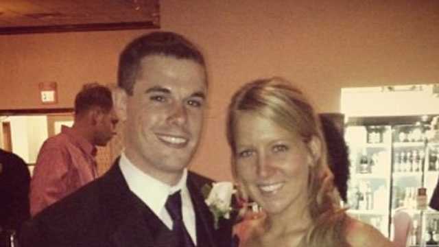 Sean Jackman and Evan Bard in a picture taken at a wedding they attended prior to the crash.