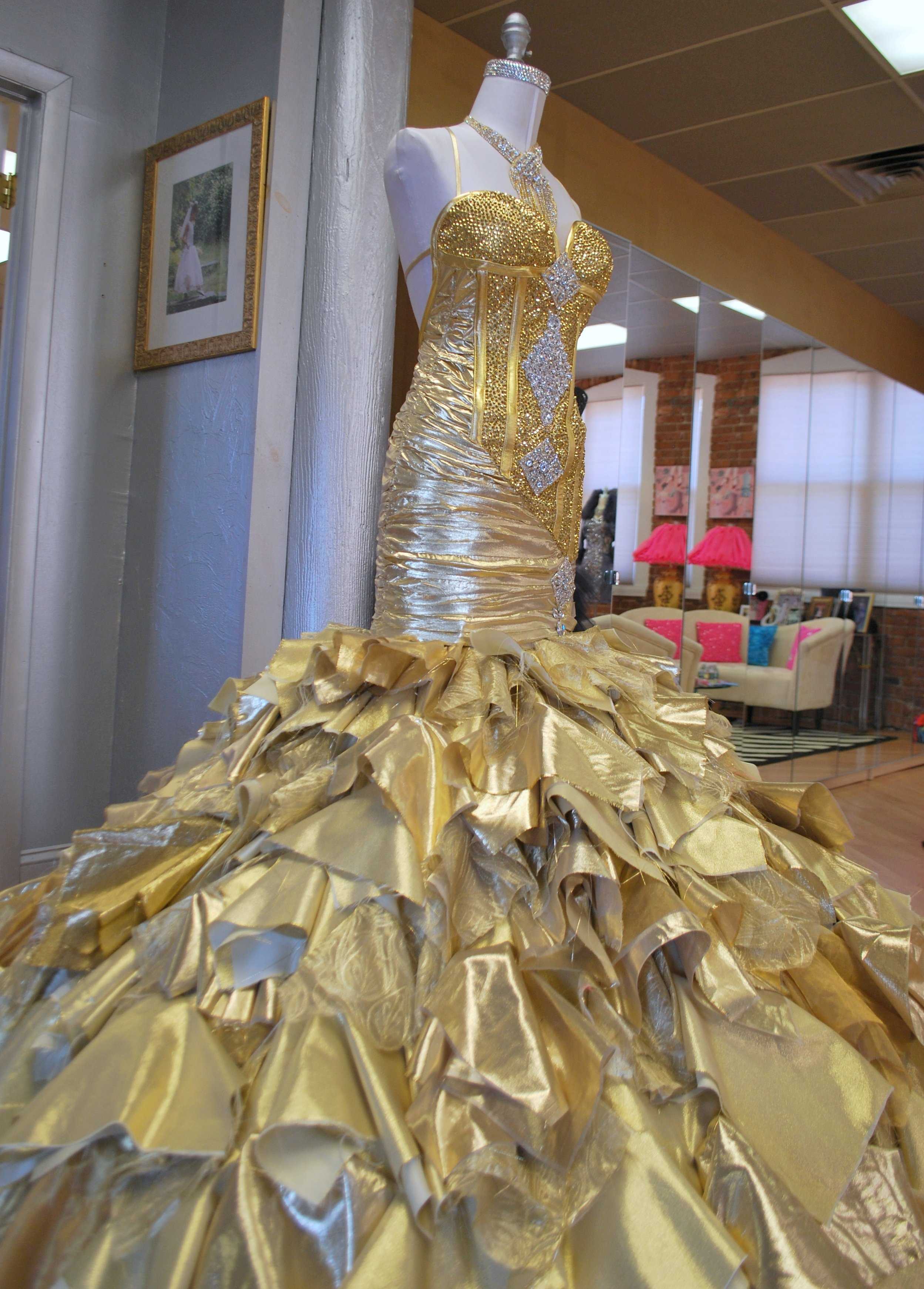 24k gold gypsy wedding dress