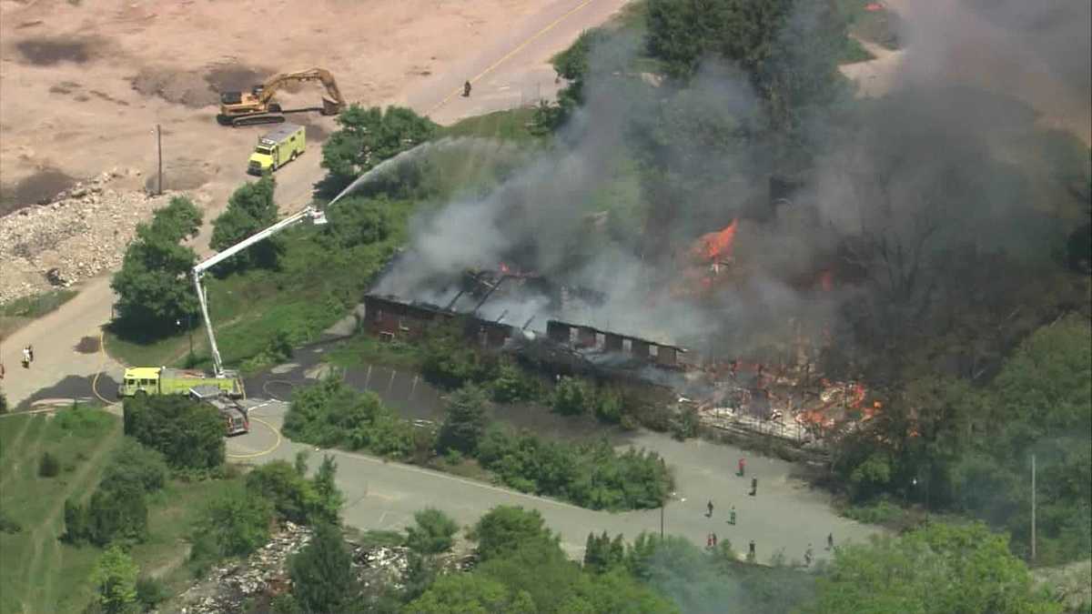 Fire destroys former school