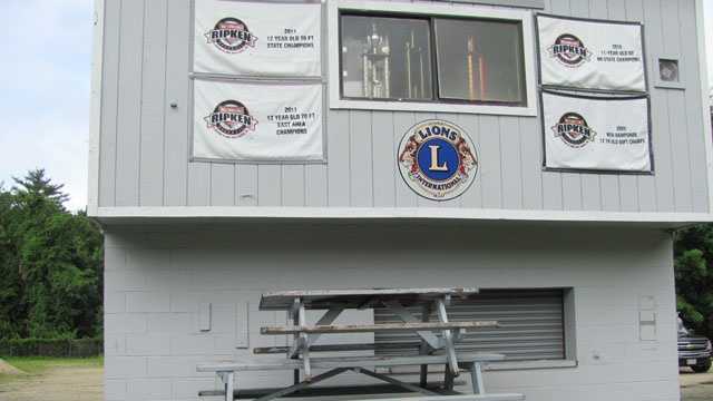 Police said thieves stacked up picnic benches to get into the concession stand at Lions Field on Saturday, June 8, 2013.