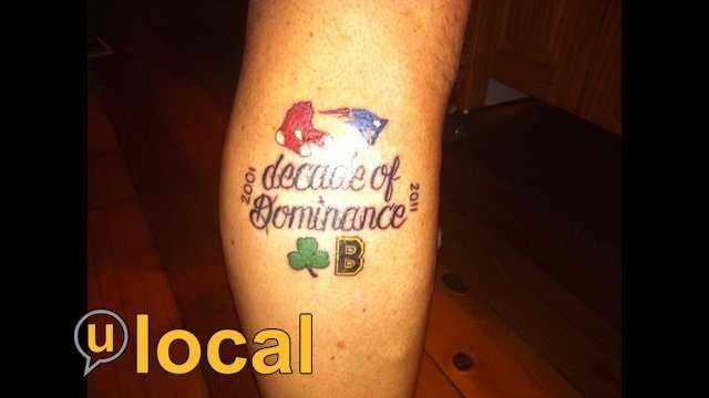 Boston sports by John Denmat at Powerline Tattoo in Cranston RI  rtattoos