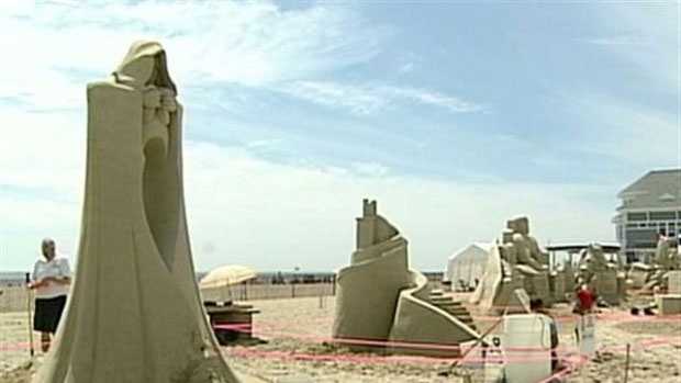 FILE: Hampton Beach sand sculpture