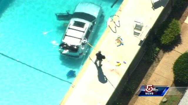 Images: SUV crashes into pool