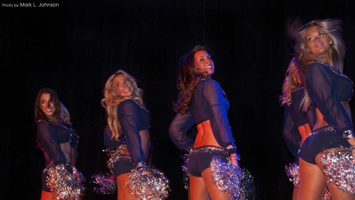 Pats cheerleaders show off new blinged-out uniforms