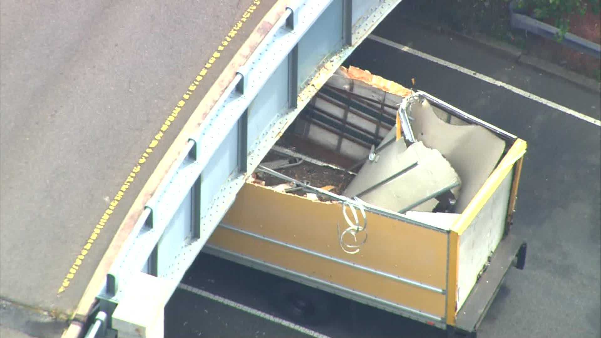 Truck Stuck Under Storrow Drive Bridge