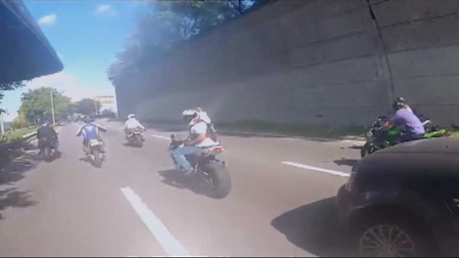 A Massachusetts was man paralyzed and a motorist injured after a crash and melee involving a group of bikers and an SUV in New York City on Sept. 29.