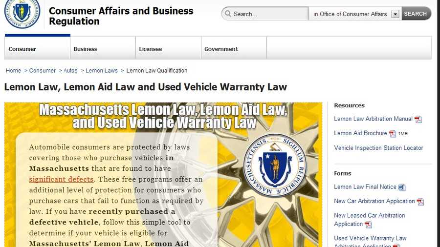 State launches online tool to help with lemon law protection