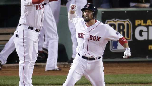 Shane Victorino's slam lifts Red Sox to World Series - The Boston Globe