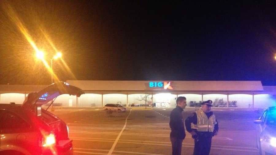 Milford Police investigate a bomb threat at Kmart on Friday, Nov. 1, 2013