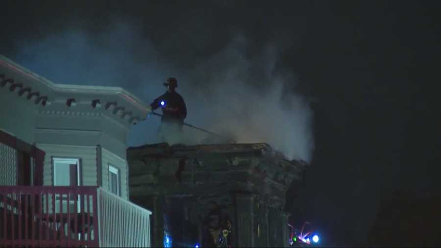 Boston firefighters were injured fighting a fire on Colonial Avenue in Dorchester.