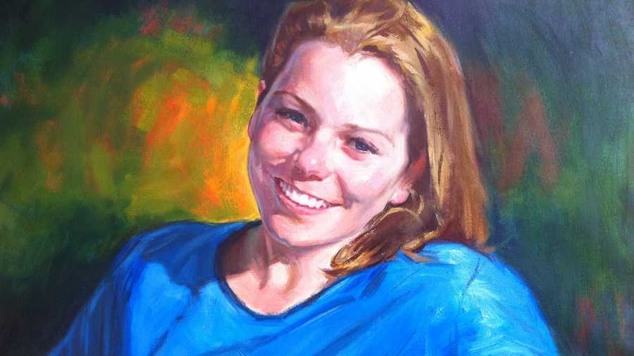 This portrait of Krystle Campbell was unveiled last week at University of Massachusetts-Boston.