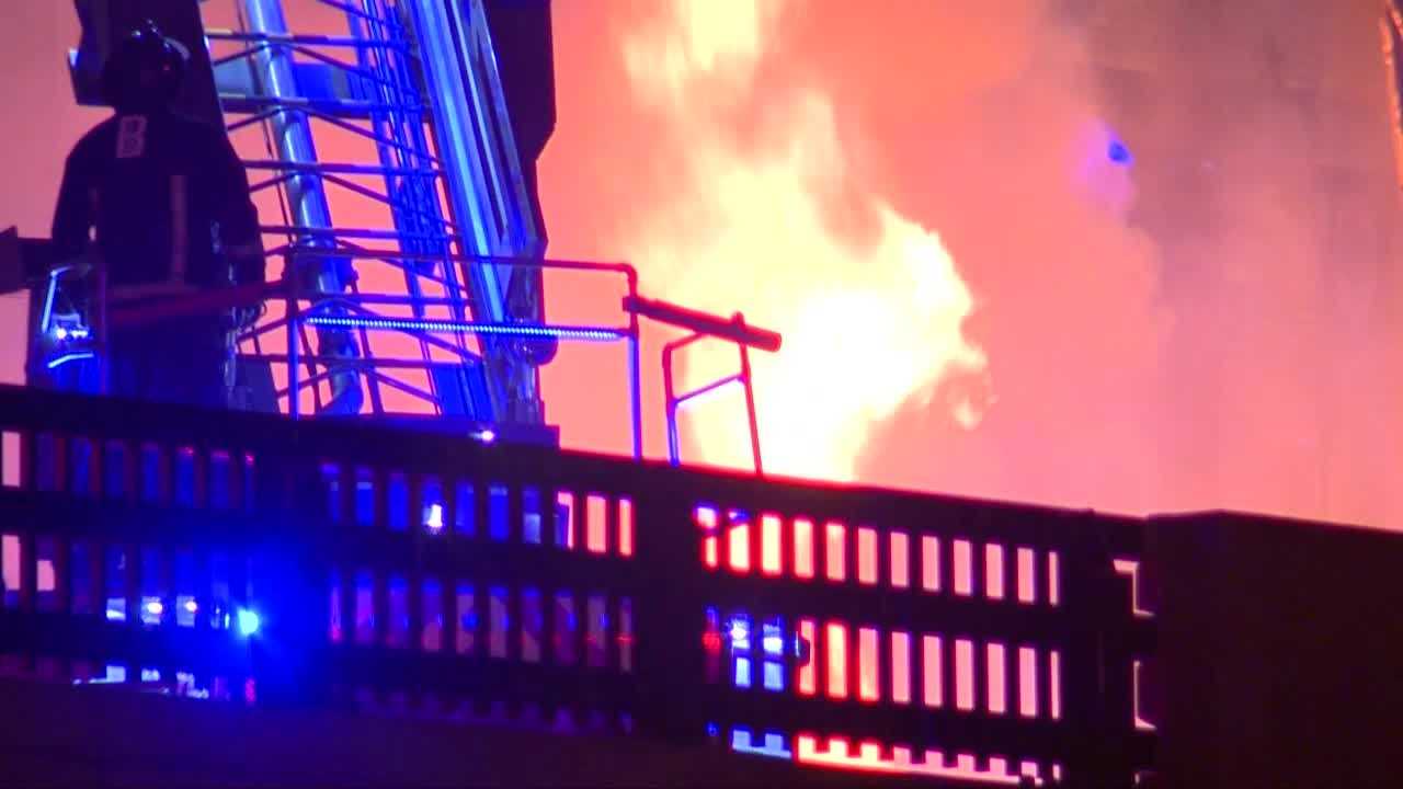 Crews Battle Massive Fire