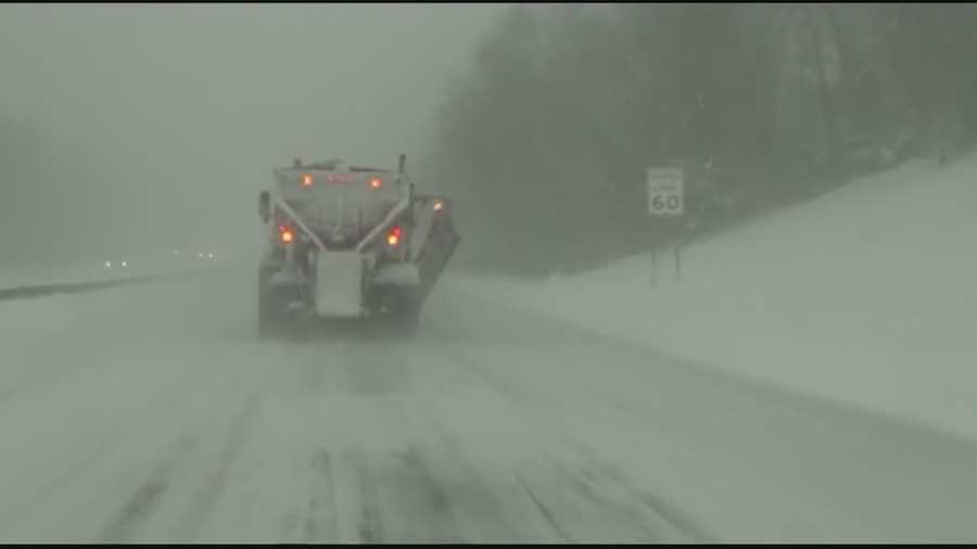 This is Route 3 near Kingston.  The drive was slow, and the plows were out in force.