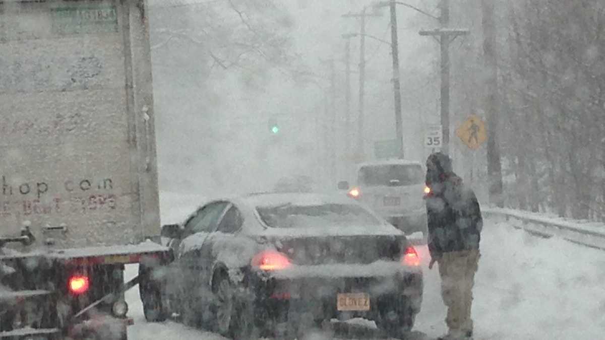 Photos: Heavy snow, hazardous travel