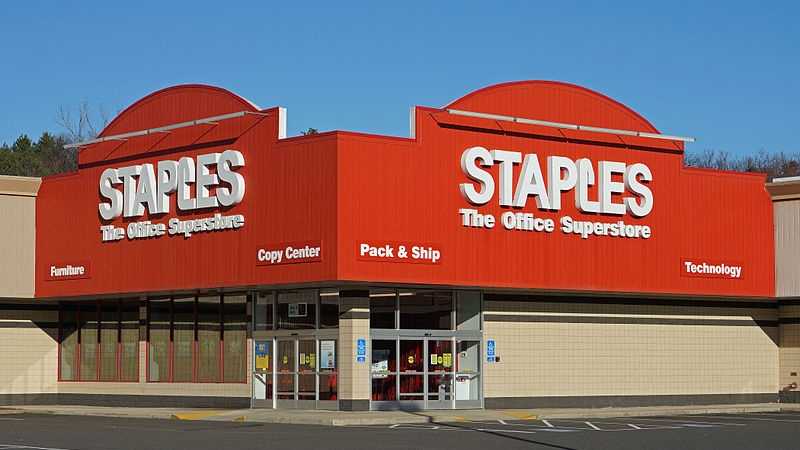 Staples is based in Framingham, Mass.