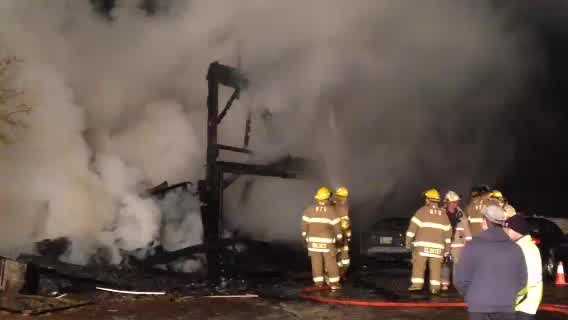 A large barn on Cherry Street in Wenham burned Sunday morning.
