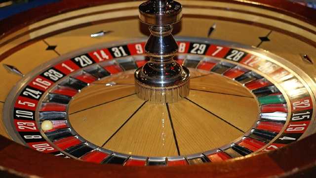 Casino gamling roulette wheel